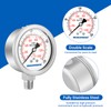 MEASUREMAN Fully Stainless Steel Hydraulic Glycerin Filled Pressure Gauge, 2-1/2"