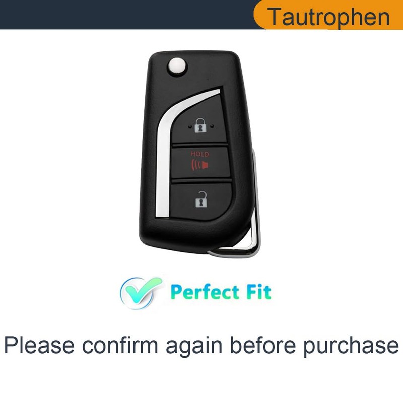 Tautrophen Key Fob Cover Case Shell Protector for Toyota RAV4