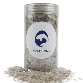 LUSTERING Natural Crushed Mica Flakes Leaf, Nail Flakes,Craft Glitter for Resin Art Geode Painting, 2-4mm,90g/3.2oz (Snow White),(JB)