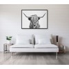 Kate and Laurel Sylvie Highland Cow 2 Framed Canvas Wall