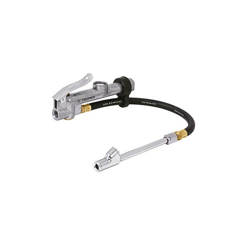 Truper INFCA, Inflador cabeza doble con calibrador de metal