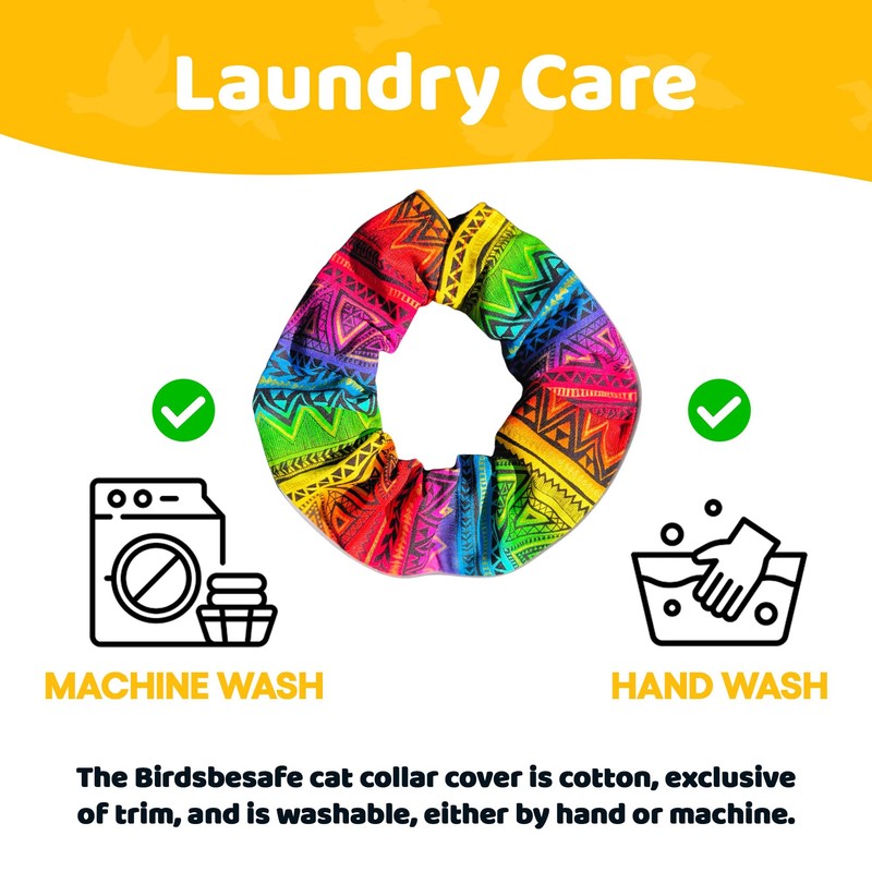 Birdsbesafe® Tribal Stripes Cat Collar Cover - Bird Warning Cat