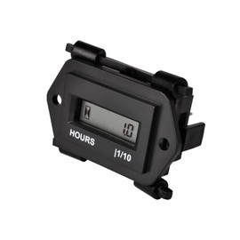 HonorMeet Digital Solid State Hour Meter, Applicable to 12V 24V 36V 48V 60V,TOT Hours Logging,Data Storage for Garden Tractor Generator Go-kart Motorbike RV Motorhome Snowmobile.(Diamond/ACDC)