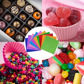 Copzievkae 100PCS Foil Wrappers, 4x4 Inch, Orange for Chocolate Bars and Pumpkin Color Candy