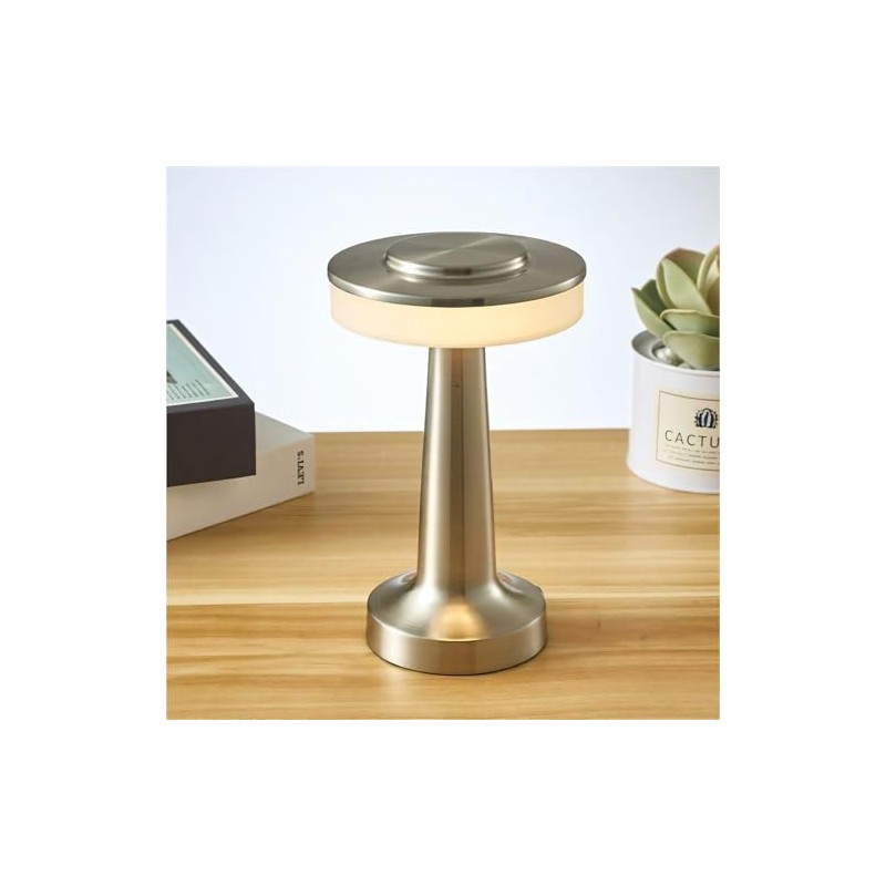Lámpara de Mesa LED Portátil Control Táctil Retro, Lámparas de