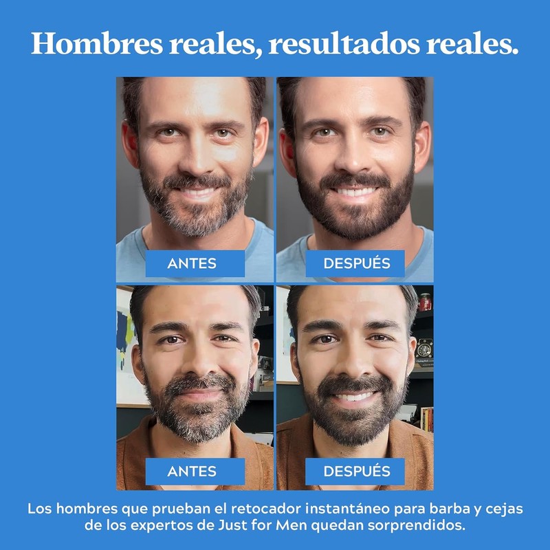 Just For Men Retoque Instantáneo Canas y Cejas, Castaño Medio