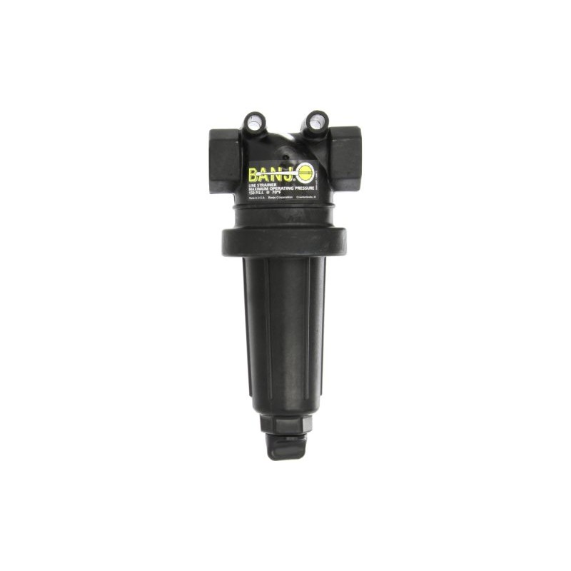 Banjo T-Line Stainer,1",FNPT,80 Mesh,Black LST100-80 - 1 Each