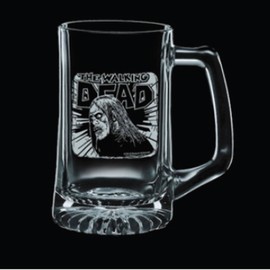 The Walking Dead Etched Glass Stein-Fresh Meat
