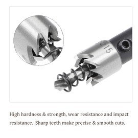 Kozelo 1pcs Hole Saw - [15mm] HSS (High Speed Steel) Drill Bit Hole Cutter for Stainless Steel Aluminum Metal Wood Plastic Use, Triangular Shank