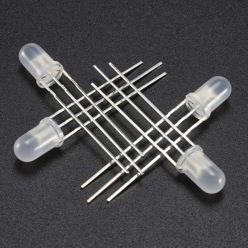 uxcell 20PCS 5mm 3-Pin Dual Bi-Color Diffused Common Cathode LED