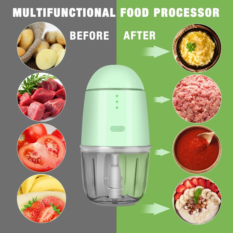 Food Processor - Rechargeable Mini Food Processor & Portable Small