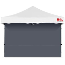 MASTERCANOPY 12x12ft Canopy SunWall Instant Canopy SideWall for Pop Up Canopy Tent Gazebos, UV Protection Sidewall Only, Spliceable (1 Pack, Dark Gray)