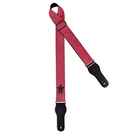 Ortega Guitars Guitar Strap Length Adjustable - Acoustic Guitar / Bass, Electric Guitar, Electric Bass - Highland Series - Cotton Pink (OCS-100)