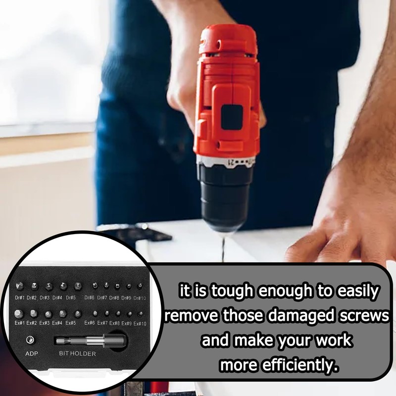 22pcs Damaged Screw Extractor Set, Easy Out Stripped Screw Remover,