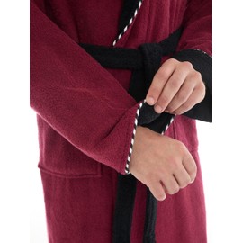 Seritaine Luxurious Men's Robe, 100% Turkish Cotton, Bathrobe Men, Long Spa Robe (L-XL)