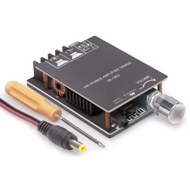 ZHITING 200 W Bluetooth Amplifier Board TPA3116, 100 W + 100 W Audio Amplifier Board with LC Filter Technology, Dual Channel DC8-24 V, Password Free, Connect to Phone Quietly