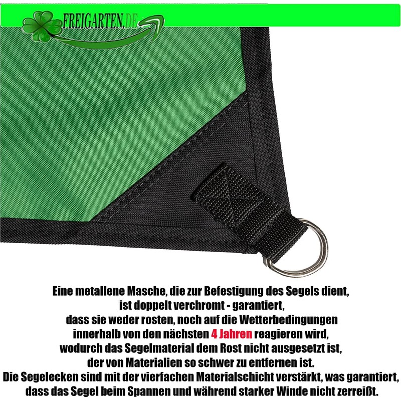 freigarten.de Awning, Waterproof Sun Protection, 100% Protection from UV Triangular,