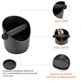 HuLuHouse®Caja de Café Espresso, con Barra ExtraíBle y Base Antideslizante que Absorbe Los Golpes, Estilo Barista Duradero para El Hogar Tienda Cocina Oficina Bar Barista
