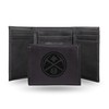 Rico Industries Laser Engraved Trifold Wallet, Denver Nuggets,Black