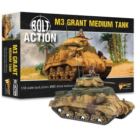 Warlord Games M3 Grant Medium Tank - 1:56 / 28mm British Army Plastic Scale Model Tank for Bolt Action Highly Detailed World War 2 Miniatures