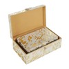 Deco 79 Leather Handmade Box with Gold Foil Paint, Set