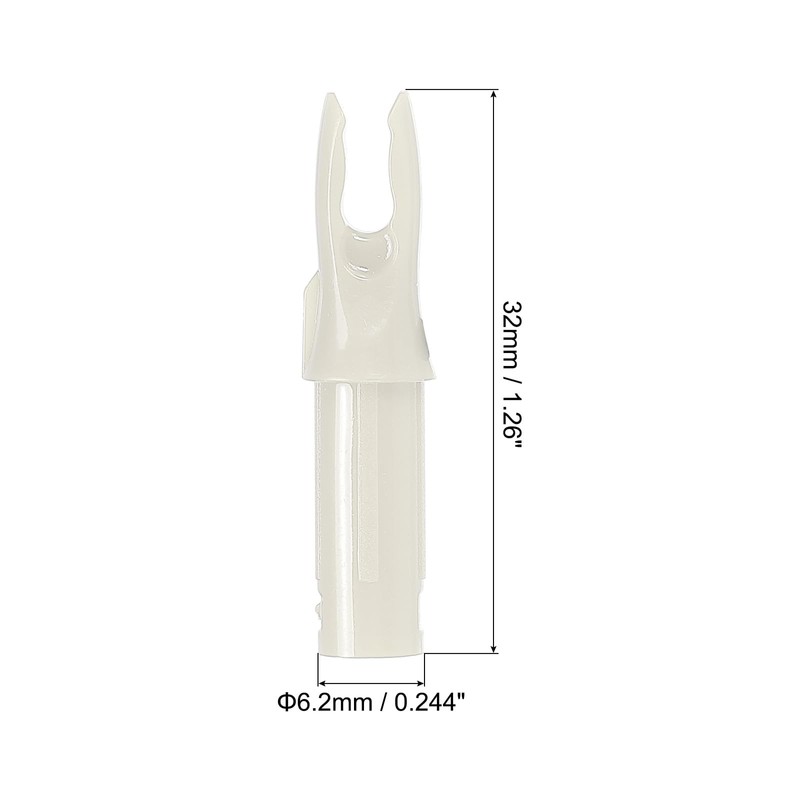 PATIKIL Archery Arrow Nocks 6.2mm 0.244", 50 Pack Insert Arrow