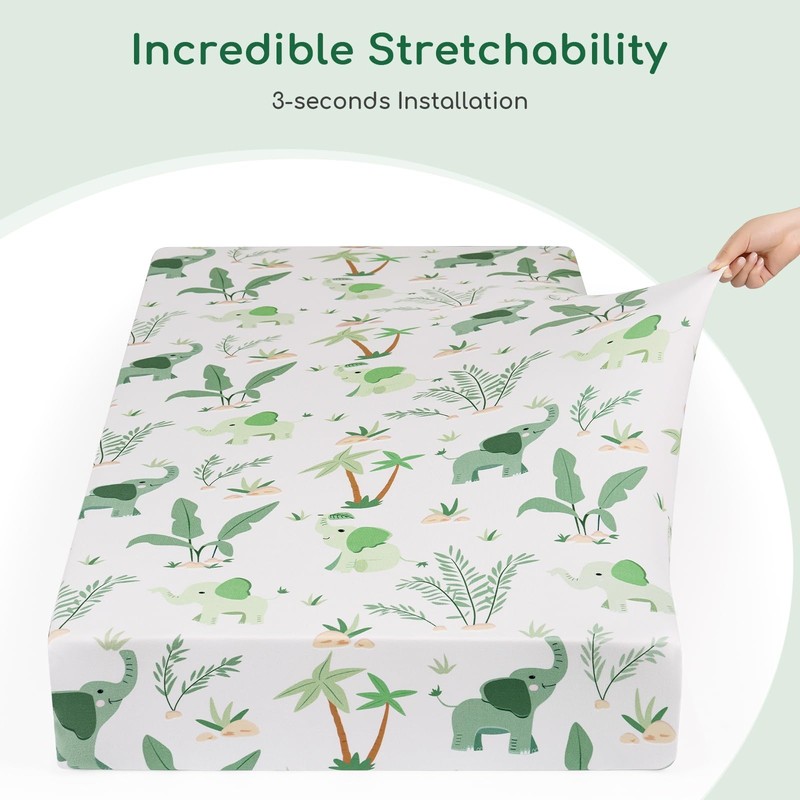 Yukkidds Cot Sheets 120x60 Fitted Cotbed Sheet 2 Pack Baby