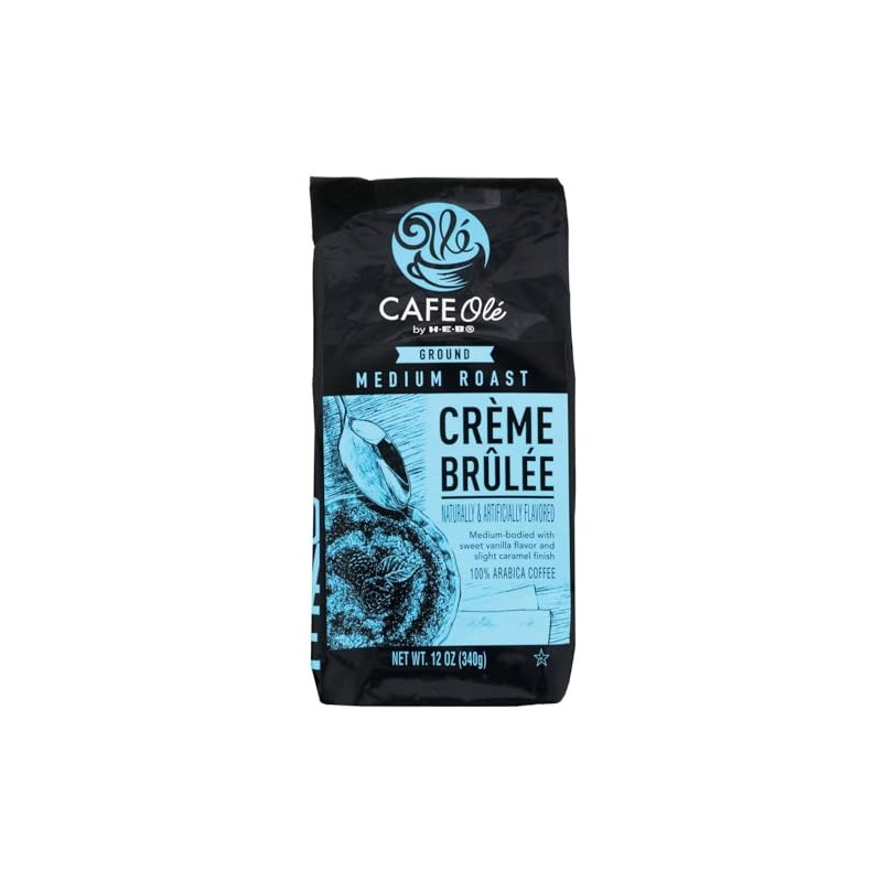HEB CAFE Olé Creme Brulee Ground Coffee, Medium Roast, 12