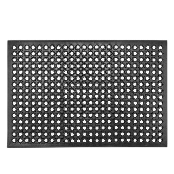 ROVSUN Rubber Floor Mat with Holes, 24''x 36'' Anti-Fatigue/Non-Slip Drainage Mat, for Industrial Kitchen Restaurant Bar Bathroom, Indoor/Outdoor Cushion