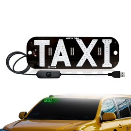 YSY Juren 1pcs Taxi Sign Light USB On/Off Button, Bright Taxi LED Sign, Suction Cup Window Placement for Taxi Car (Green)