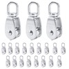 AuInLand 304 Stainless Steel Single Pulley Block M15 Wire Rope