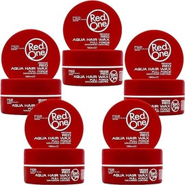RedOne Aqua Hair Wax Maximum Hold Full Force Hair Gel, Red  150ml (5 pack)