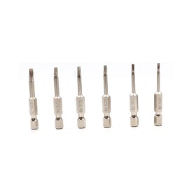 cSeao 6 Pcs Magnetic Triangle Head Screwdriver Bit Set, 1/4 Inch Hex Shank, S2 Steel Triangular Tips Screw Driver Bits,1.8mm, 2mm, 2.3mm, 2.5mm, 2.7mm, 3mm, 50mm Length