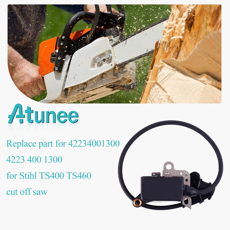 Atunee Ignition Coil for Stihl TS400 TS460 3-Bolt Cut Off