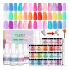 Saviland Kit Polvo Acrílico Dipping Para Uñas- 20 Colores