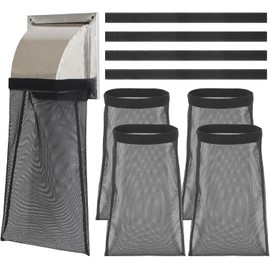 Cozioz Outdoor Dryer Vent Lint Catcher Bag – Heavy Duty Dryer Lint Trap Dust Bag for Outside Dryer Vent Hose, Reusable Lint Filter for Home Laundry Systems(4Pcs)