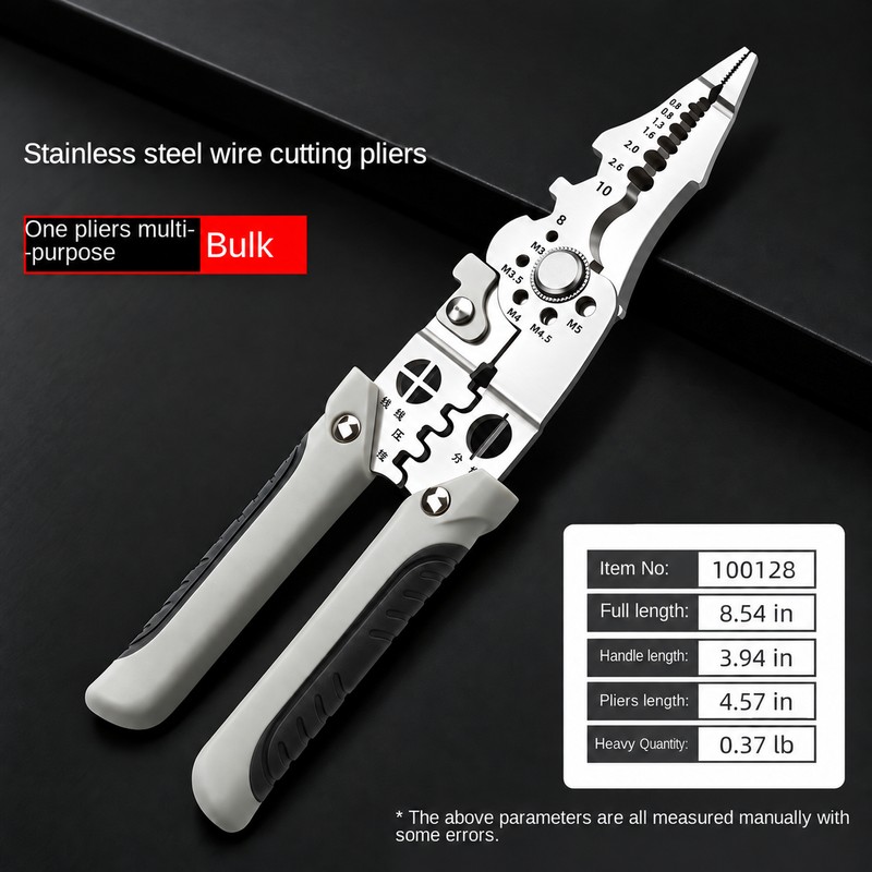 Multifunctional Electrician Pliers for Wire Stripping – Stainless Steel Hand