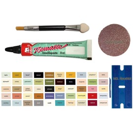My-B-Style Rustic Green Enamel Paste/Varnish for Repairing Bathroom, Tiles, Ceramics, Car Paint, Wood, Laminate and Much More in Practical Set with 8 ml Elephant Enamel, Plastic Spatula and Brush
