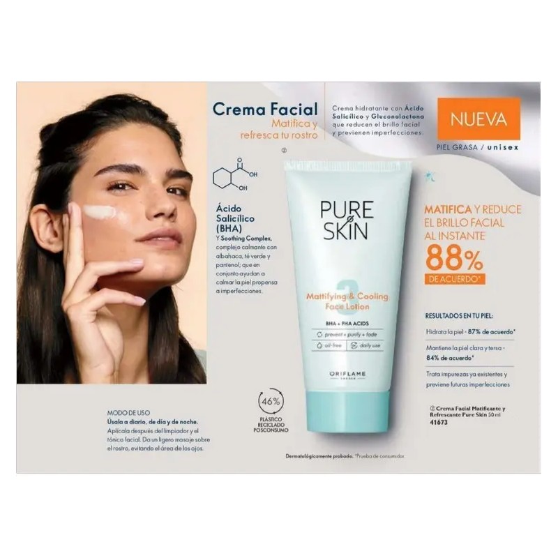 Kit Facial Para Piel Grasa Anti-acne Pure Skin-oriflame