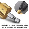 Saipor 3pcs Heavy Duty Pipe Reaming Step Drill Bit Set