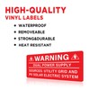 10PCS Solar Label Pack, Joyfulmap 4 X 2Inch,Warning-Dual Power Supply-Sources: