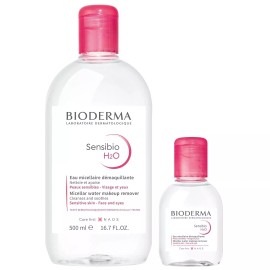 H2O Bioderma Sensibio H2O Micellar Water Makeup Remover Cleanser Two Bottles 600ml