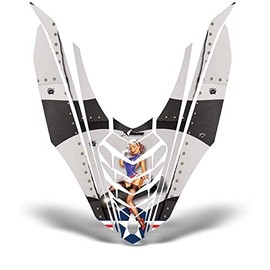 AMR Racing Snowmobile Graphics kit Sticker Decal Compatible with Yamaha Viper 2014 Hood - T-Bomber Black