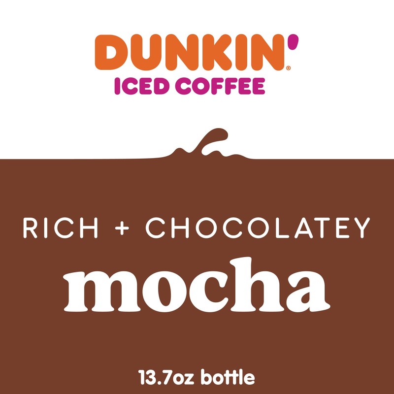 Dunkin' Donuts Mocha Iced Coffee Bottle, 13.7 fl oz