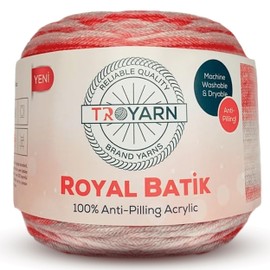 Royal Batik Ombre Yarn for Crocheting - Soft Yarn for Crocheting and Knitting - Rainbow Yarn - 100% Anti-Pilling Acrylic Crochet Yarn 1x140 gr (1- Skeins Pack) (1x383 yds) (10608)