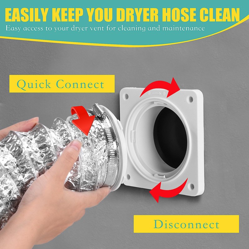 VIWINVELA Dryer Vent Hose Connector Kit - Dryer Vent Wall