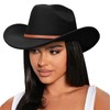 DRESHOW Cowboy Hat for Women and Men Western Felt Cowboy