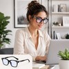 Oversized Blue Light Glasses for Women – Rhinestone Decor Computer