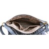B BRENTANO Vegan Fringed Crossbody Bag with Studs (Blue Gray)