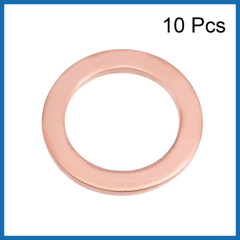 A ABSOPRO 10Pcs 14mm x 20mm x 1.5mm Copper Flat